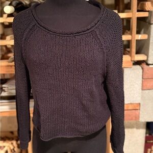 Free People Black Crew Neck Sweater